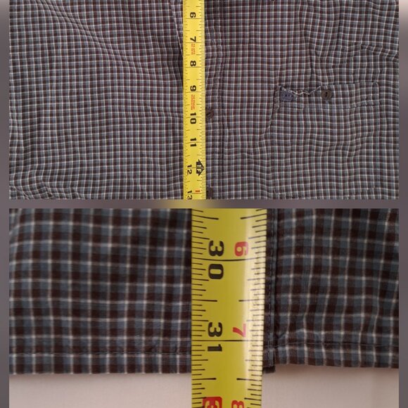 Timberland Plaid Shirt Slate Blue Burgundy Check Long Sleeve XXL TTG - Picture 8 of 8